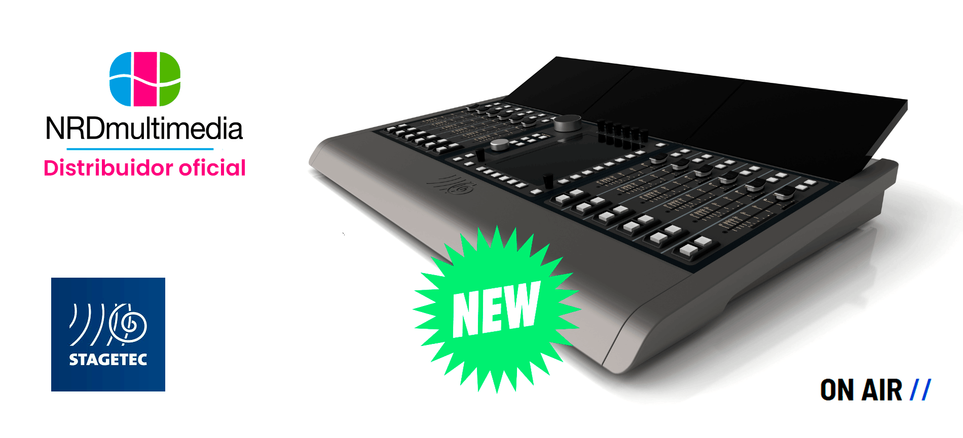consola radio IP stagetec on air